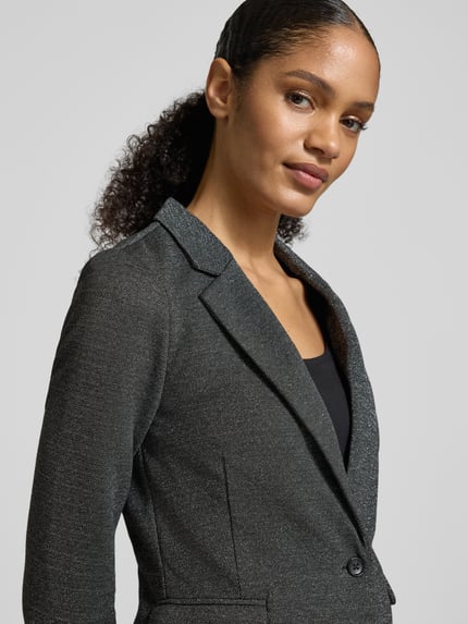VERO MODA Żakiet krótki o kroju regular fit z dodatkiem bawełny model ‘JULIA’ Czarny 3