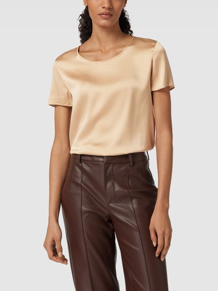 MM by Max Mara Blouse met ronde hals, model 'CORTONA' Goud gemêleerd - 4
