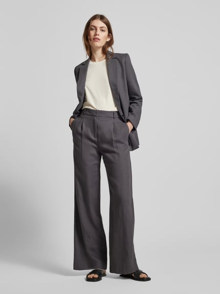 Jake*s Collection Regular Fit Blazer aus Leinen-Mix Stein 1