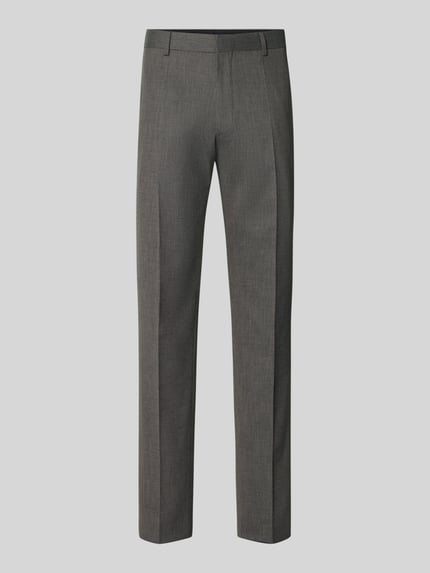 BOSS Regular Fit pantalon met scheerwol model 'Leon' Middenbruin - 2