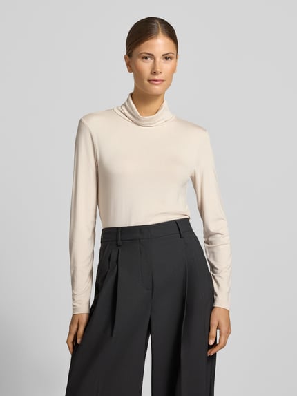 FREE/QUENT Slim fit shirt met lange mouwen van viscosemix model 'Liana' Offwhite - 4