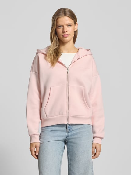 REVIEW Bluza rozpinana oversized z kapturem Różowawy 4