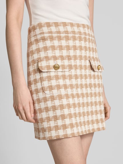 SEDUCTIVE Minirok met opgestikte klepzakken, model 'PARIS' Camel - 3