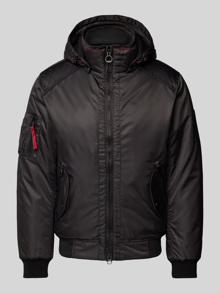 Wellensteyn Regular Fit Jacke im Bomber-Look Modell 'CICERO WINTER' Black 2