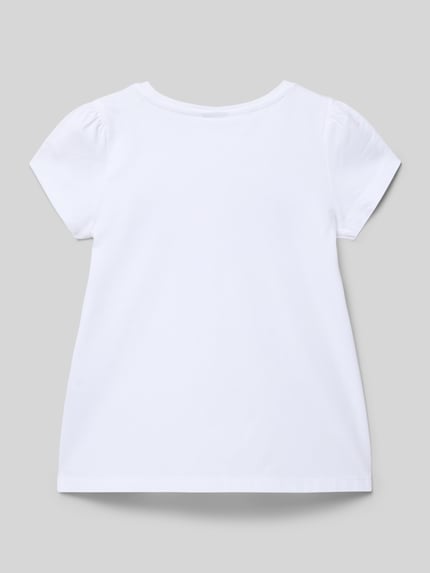 Productfoto, A-Shape Fit T-Shirt uit pure katoen van s.Oliver RED LABEL, effen wit, jerseystructuur, korte mouw, ronde hals, kinder-T-shirt