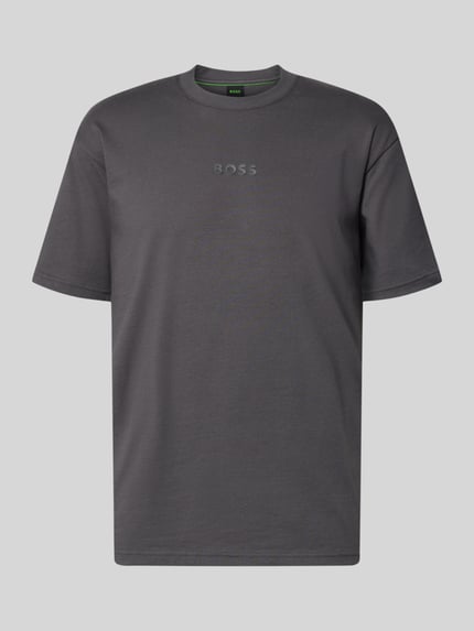 BOSS Green męski t-shirt o kroju regular fit z czystej bawełny model 'TEE 10' Średnioszary 2