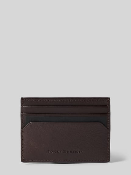 Tommy Hilfiger Kartenetui aus echtem Leder Dunkelbraun 2