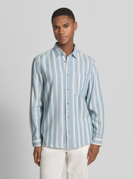 Tom Tailor Regular Fit Freizeithemd aus reiner Baumwolle Rauchblau 4