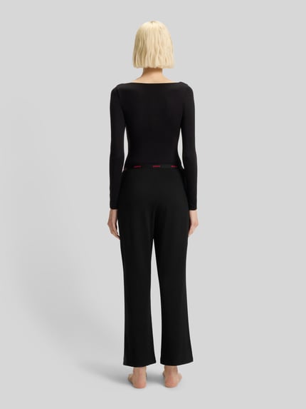 HUGO Regular Fit Pyjama-Hose aus Baumwoll-Jersey-Mix Modell 'STYLE HUGO ID PANTS' Black 5