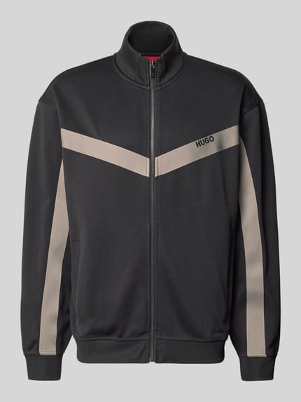 HUGO Relaxed Fit Sweatjacke mit Baumwoll-Anteil Modell 'DARTI' Black 2
