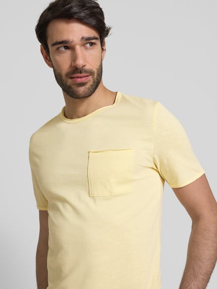 s.Oliver RED LABEL Regular fit T-shirt van puur katoen Lichtgeel - 3