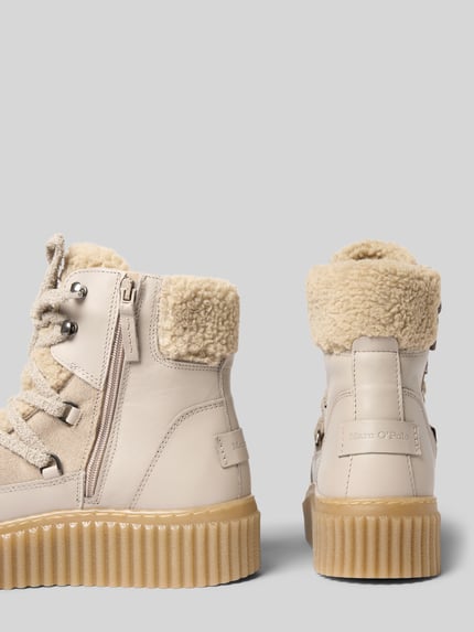 Marc O'Polo Stiefel mit Teddyfell-Besatz Beige 2
