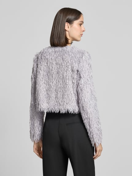 Christian Berg Woman Selection Cropped Jacke mit Federn Hellblau 5