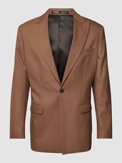 Selected Regular fit 1-knoop colbert met wol Model 'SKYE' Camel - 2