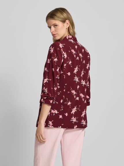 PIECES Regular fit blazer met 3/4-mouwen, model 'BOSELLA' Donkerrood gemêleerd - 5