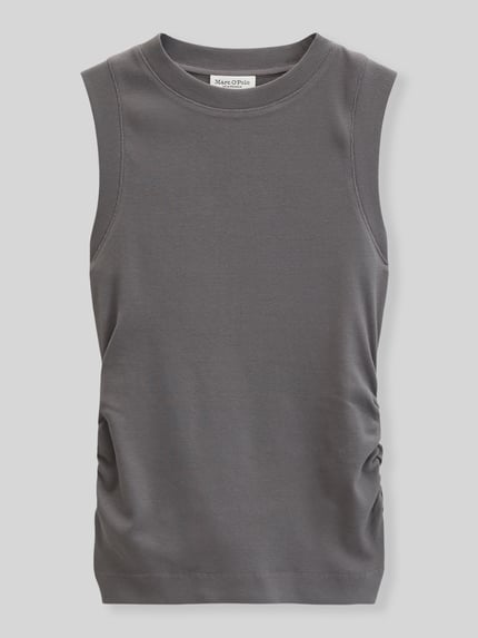 Marc O'Polo slim fit top van katoenmix Donkergrijs - 2