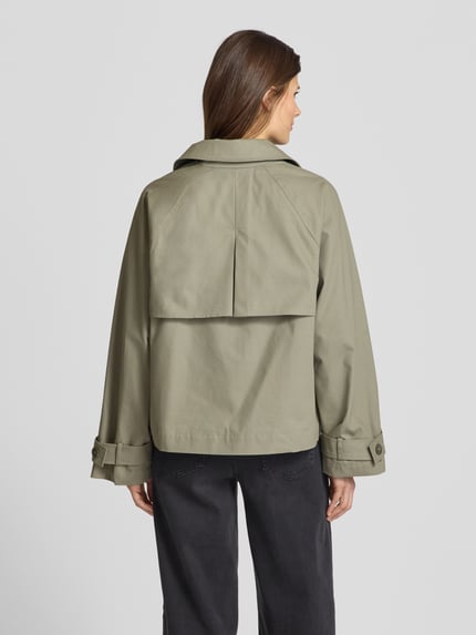 Selected Trenchcoat met strookzakken, model 'CILO' Olijfgroen - 5