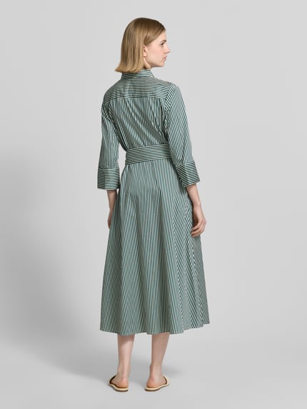 Christian Berg Woman midi-jurk met overhemdkraag Donkergroen - 5