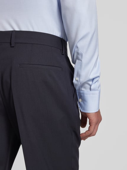 BOSS Regular Fit Anzughose mit Bügelfalten Modell 'Genius' Marine 3