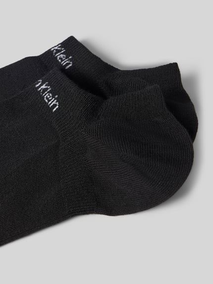 Produktfoto, Sneakersocke met COOLMAX®-vezels Model 'LEANNE' van CK Calvin Klein, zwart, nauwsluitende pasvorm, materiaalmix, labeldetails