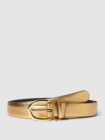 Lauren Ralph Lauren Riem met labeldetail, model 'CHARM' Goud gemêleerd - 1