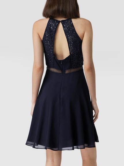 VM by Vera Mont Knielanges Cocktailkleid mit Paillettenbesatz Marine 5