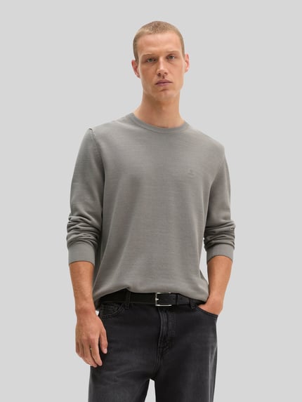Marc O'Polo Pullover mit Logo-Stitching Oliv 4