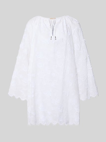 Produktfoto, Minikleid mit Spitze und Kimonoärmel von MICHAEL Michael Kors aus Reine Baumwolle, Loose-Fit, weiß, blickdichtes Unterkleid