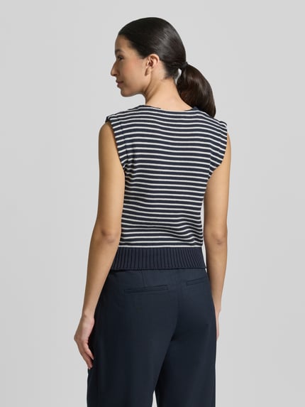 Weekend Max Mara Regular Fit Pullunder mit Allover-Muster Modell 'JANDA' Marine 5