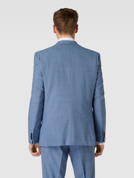 Carl Gross Slim Fit 2-Knopf-Sakko mit Woll-Anteil Modell 'Shelby' Blau 5