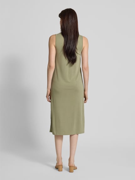 VILA Midikleid mit Rundhalsausschnitt Modell 'MODALA' Schilf 5