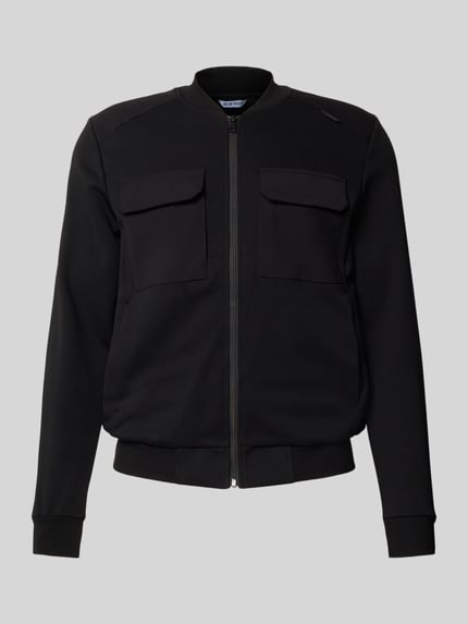 Antony Morato Slim fit sweatjack met viscose, model 'Neuter' Zwart - 2