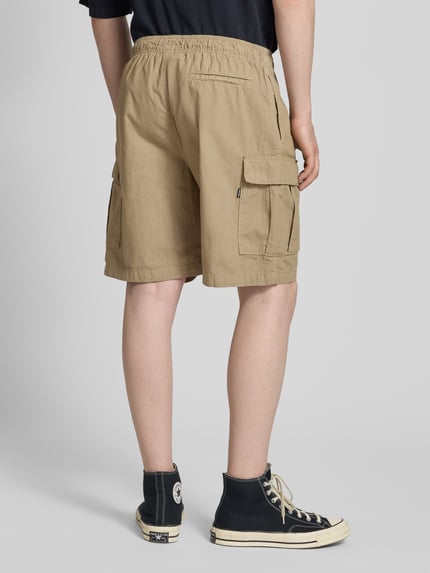 REVIEW Korte cargobroek met elastische band Taupe - 5