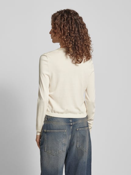 QS Kort gebreid jack met knoopsluiting Beige - 5