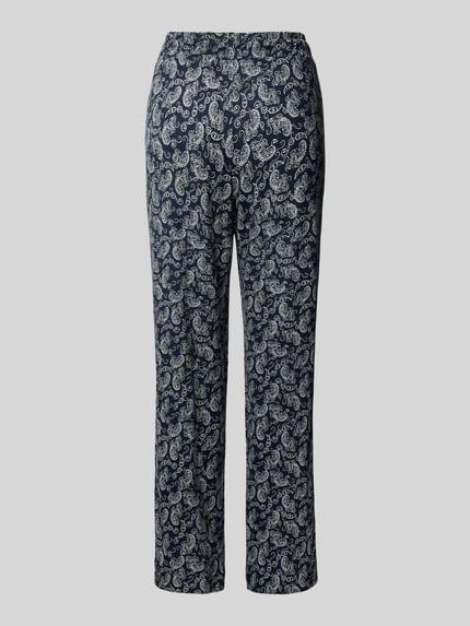 Christian Berg Woman Pyjama-Hose mit elastischem Bund Dunkelblau 3