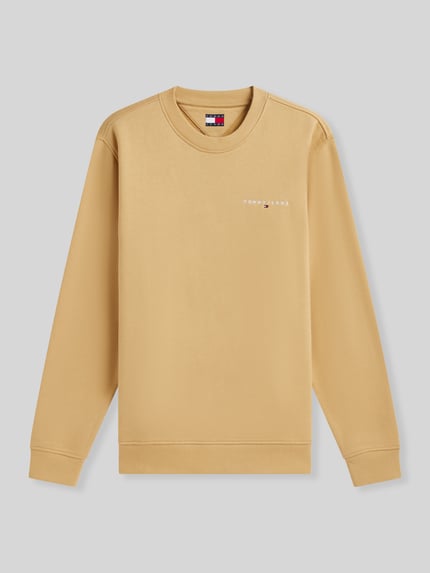 Tommy Jeans Bluza o kroju regular fit z małym napisem z logo Beżowy 2