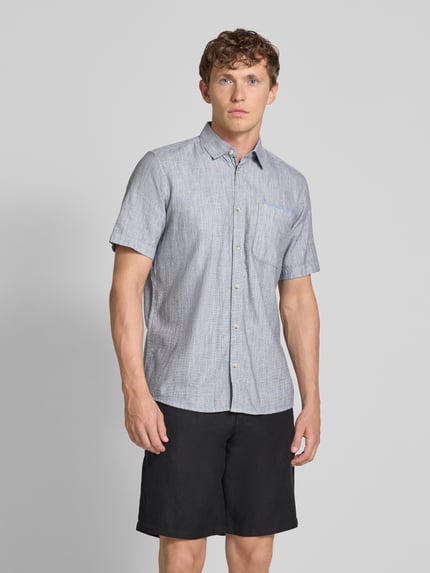 Tom Tailor Regular Fit Freizeithemd aus reiner Baumwolle Mittelgrau 4