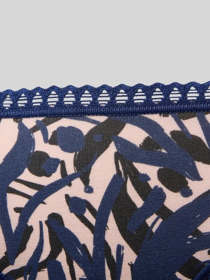 Sloggi Slip met kant in een set van 3 stuks, model 'GO' Blauw - 2