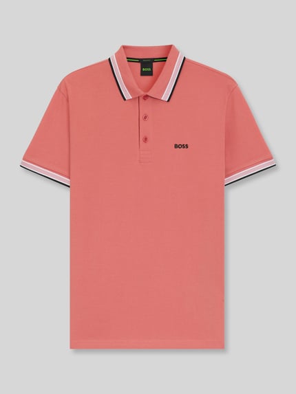 BOSS Green koszulka polo o kroju regular fit z czystej bawełny model 'PADDY' Koralowy 2