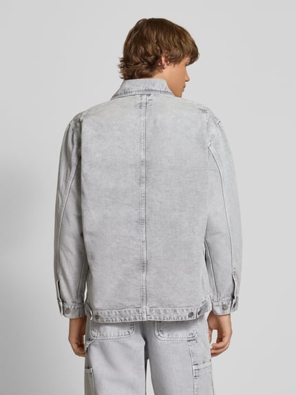 Carhartt Work In Progress Jeansjack met klepzakken op de borst, model 'Arctic' Middengrijs - 5