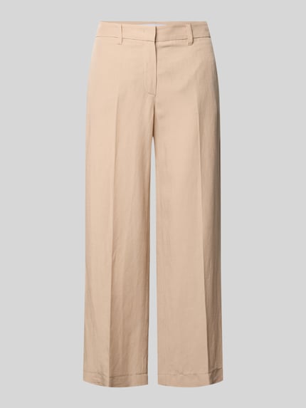 Raffaello Rossi Stoffen broek met persplooien model 'OLESSA' Steengrijs - 2