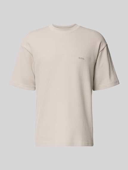 BOSS Orange T-shirt o kroju regular fit z mieszanki bawełny Model 'TE_HIVE' Piaskowy 2