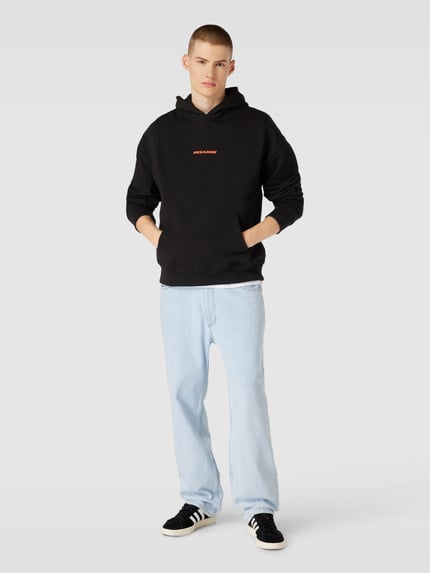 PEGADOR Oversized hoodie met labelprint, model 'COLNE' Zwart - 1