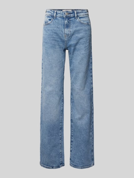 NOISY MAY® Wide Leg Jeans aus Baumwoll-Mix Modell 'YOLANDA' Jeansblau 2