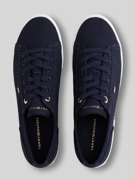 Tommy Hilfiger Sneakersy o niskim kroju z płótna z aplikacją z logo Ciemnoniebieski 3