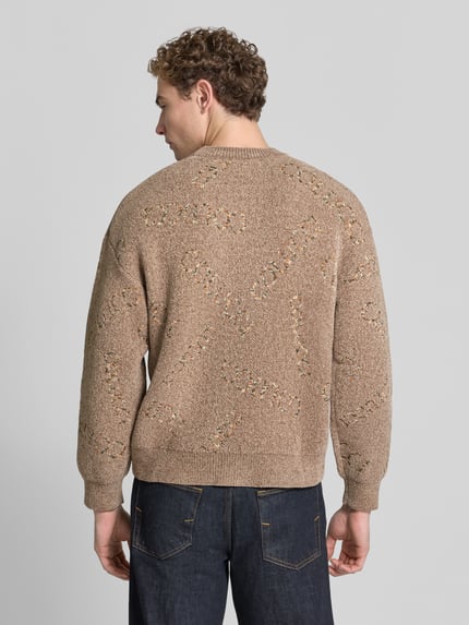 COLUCCI Regular Fit Strickpullover mit Label-Detail Dunkelgrau 5