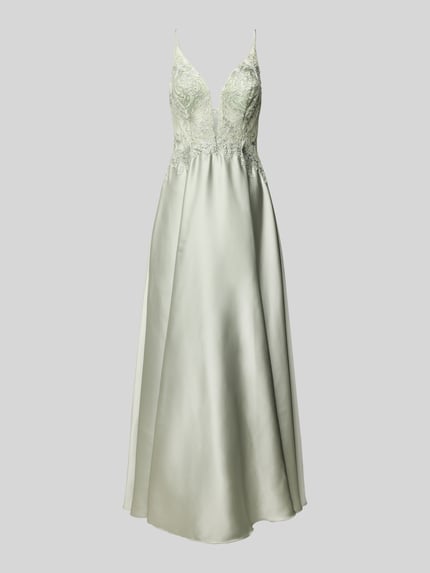 Laona Abendkleid mit Spitzenbesatz Gruen 2