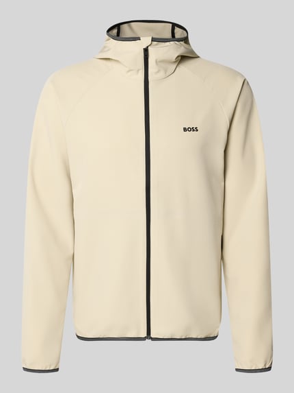 Produktfoto, Regular Fit Funktionsjacke aus wasserdichtem Material Modell 'L_COMMUTER' von BOSS Green, efekt: jednolity kolor, krój regular fit, kaptur, zamek błyskawiczny, odblaskowe detale, nadruk z logo, długi rękaw, paspelowane elastyczne wykończenia, funkcja: wodoszczelny, izolacja ciepła, boczne kieszenie zapinane na zamek błyskawiczny