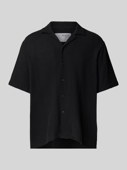 Selected Freizeithemd mit Knopfleiste Black 2