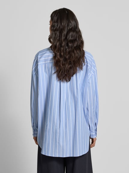 My Essential Wardrobe Relaxed fit overhemdblouse met manchetten, model 'Kiona' Lichtblauw - 5